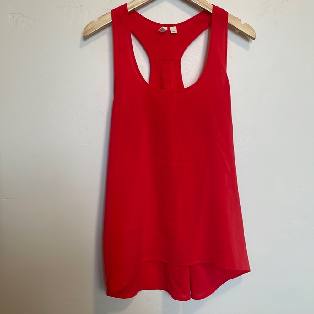 Red dressy racer back tank